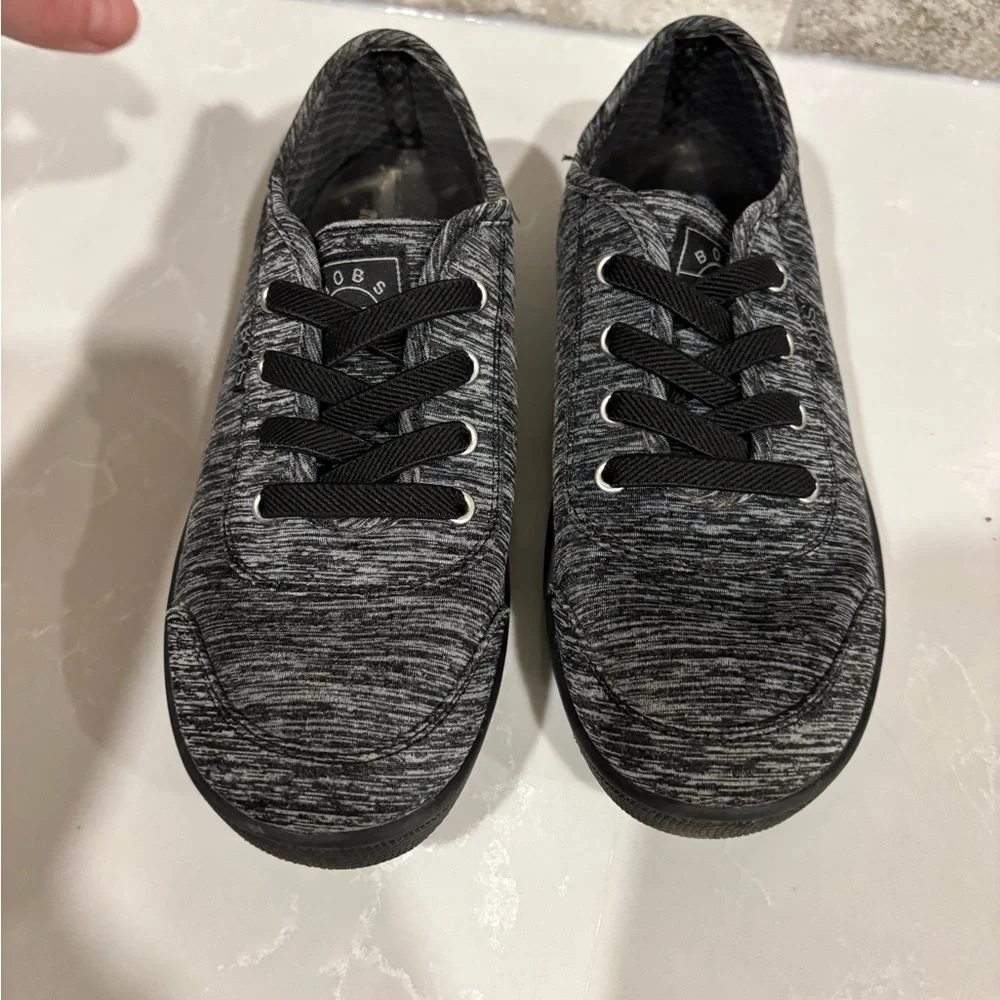 Skechers BOBS Memory Foam Sneakers – Black/Gray Knit – Women’s 6.5 - Picture 10 of 11